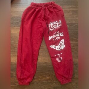 Red Young Dreamers Club Sweatpants
